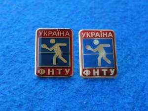 Olympic Federation Table tennis Ukraine 2 pin badge - Picture 1 of 3
