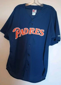 Vtg San Diego Padres Jersey Rawlings Adult Mens Large #7 Mesh Sewn Number Mexico - Picture 1 of 13