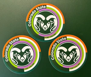 CSU Colorado State University Rams 4x4 Inch Decals Stickers (lot of 3) - Picture 1 of 4