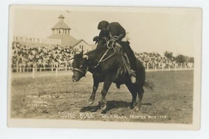 Walla Walla Frontier Days Cowboy Bull Rider Washington 1913 RPPC Photo History - Picture 1 of 2