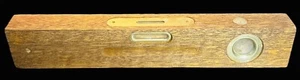 Antique Primitive Wooden and Brass Level 12” Works Unmarked Carpentry Man Cave - Picture 1 of 4