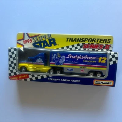 Vtg 1995 Matchbox #12 Derrick Cope Straight Arrow Racing Transporter 1/87 - Image 1 of 4