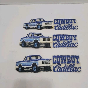 Lotto di 3 nuovi NOS vintage COUNTRY CADILLAC 6" patch camion ferro **macchiati vedi foto  - Foto 1 di 6