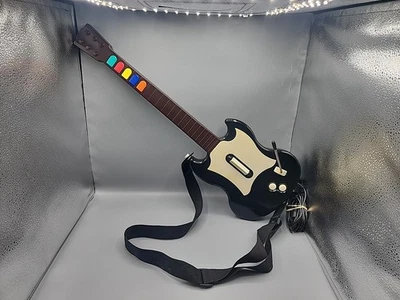 PS2 Guitar Hero Red Octane Black & White Wired Controller Guitar PSLGH W/ Strap - Image 1 of 4