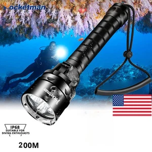 Potente linterna LED de buceo de 3* luz de buceo lámpara antorcha submarina - Imagen 1 de 7