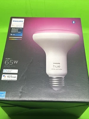 *NEW* Philips Hue BR30 Bluetooth Smart LED Bulb, Color Ambiance, 548503 - Image 1 of 4