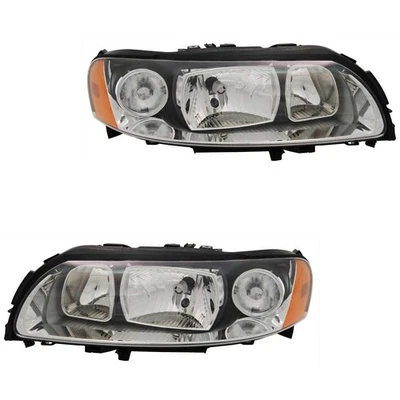 Scheinwerfer Set links & rechts Schwarz H7/H9 für Volvo V70 II SW P80_ S60 I 384 - Bild 1 von 3