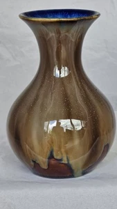 Reinhold & Co Bunzlau Jugendstil Vase Laufglasur um 1920 Bunzlauer Ceramic - Afbeelding 1 van 7