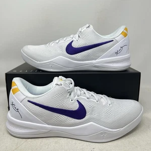 Nike Kobe 8 Protro "Lakers Home" weiß Court lila Herren 11 ohne Deckel HF9550-100 - Bild 1 von 8