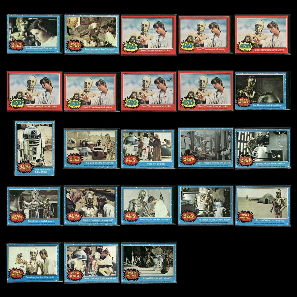 Star Wars 1977 Topps Lot (23) EX-VG C3PO & Princess Leia Vintage 1st Edition  - Image 1 of 4
