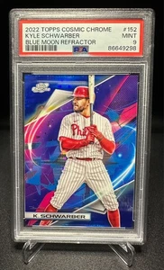 2022 Topps Cosmic Chrome - Kyle Schwarber - Blue Moon Refractor - PSA 9 - #152 - Picture 1 of 4