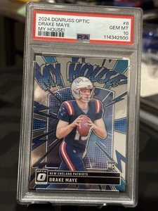 DRAKE MAYE RC 2024 PANINI DONRUSS OPTIC MY HOUSE! #8 PSA 10 MVP!?!? - Bild 1 von 2