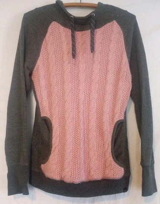 Sudadera tejida Studio By Energy Zone pequeña rosa y gris para mujer   Foto 1 de 4