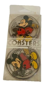 Monogram Disney Mickey Mouse Coasters Plastic Set of 4 in pkg 3 1/2" Diameter - Picture 1 of 3