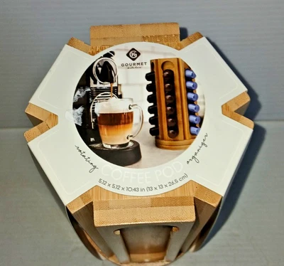 Organizador de cápsulas de café giratorias de madera para cocina gourmet para Nespresso NUEVO Foto 1 de 4