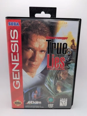 True Lies Sega Genesis 1995 Game Case Cartridge With Hang Tab No Manual - Image 1 of 4