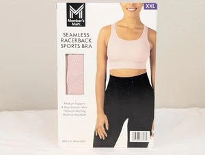Member's Mark Seamless Racerback Sports Bra Women's XXL Pink Athletic Yoga - Picture 1 of 12