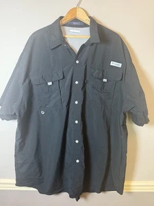 Columbia PFG Herren Button Down Arbeitshemd 2XL schwarz - Bild 1 von 4