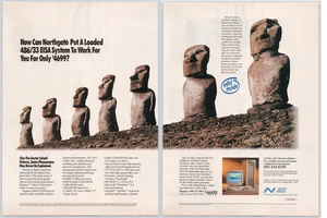 Northgate Elegance 486/33 EISA Vintage Print Ad Easter Island 1992 - Picture 1 of 3