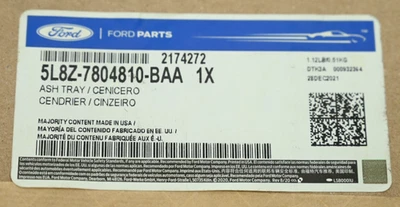 Genuino OEM Ford Cenicero Portamonedas con Elemento Encendedor P/N 5L8Z-7804810-BAA Foto 1 de 2