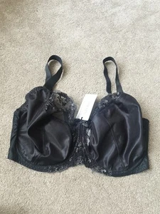 Adore Lingerie Olivia Balclony Soutien gorge armatures 34H bonnet noir et argent neuf - Photo 1/9