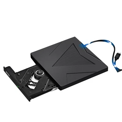 5Gbps DVD Drive USB-C&USB-A Dual Interface Drive DVD/CD/VCD Wide Compatibility - Image 1 of 4