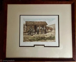 RARE AquaTint KOHLER Michael Radierung "Bunkhouse" 1/250 Limited Edition Print SiGNED - Bild 1 von 24