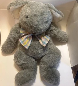 Vintage Floppy Friends Mervyns Gray Bunny Rabbit Plush Large 22" Korea Long Ears - Picture 1 of 13
