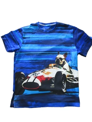 Robert Graham Fabulous T shirt Auto RACE CAR with BULLDOG in Seat  T 100% cotton - Image 1 of 4