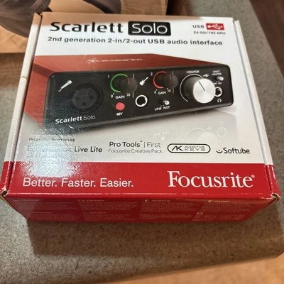 Scarlett Solo 2-in/2-out USB Audio Interface  - Image 1 of 4