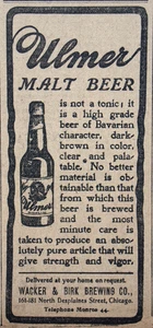 Zeitungsseite Chicago 1901 - seltene Wacker & Birk Brewing Ulmer Malzbieranzeige - Bild 1 von 2