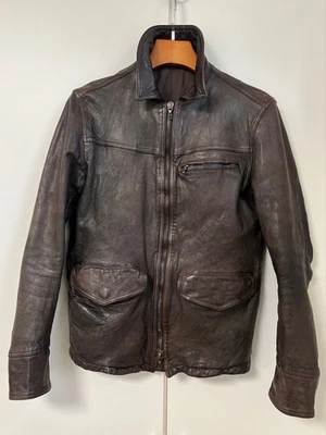 Abrigo Coche Doble Tanino Cuero Becerro Alemán, Usado, Duradero, Clásico Foto 1 de 4