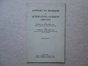 ANSWERS TO PROBLEMS IN ALTERNATING CURRENT CIRCUITS by Russell M. Kerchner 1943 - Imagen 1 de 3