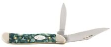 Case Cutlery 71384 Sparxx 2x Stainless Blade Green Handle Peanut Knife