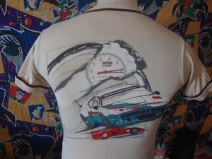 Vtg 80s Joe Camel Cigarettes Powered Drag RPM GT Racing  Cotton Poly t shirt XS - Picture 1 of 6