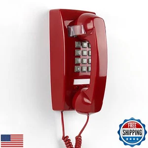 Retro Uchwyt ścienny Telefon z głośnym mechanicznym pierścieniem Vintage Telefony ścienne do la - Zdjęcie 1 z 5