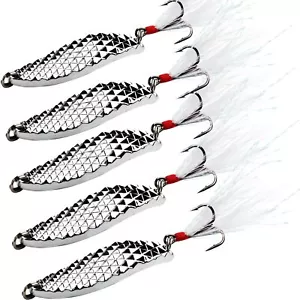 6PCS 5-20g Casting Metal Spoons Fishing Lure For Salmon Bass Trout - Picture 1 of 12