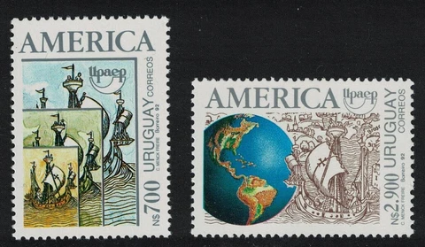 Uruguay Discovery of America by Columbus UPAEP 2v 1992 MNH SG#2085-2086 CV£7.15 Cover