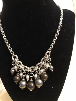 Collar Multicadena BRIGHTON "Bauble Bath" con Perlas de Imitación Gris, Marrón y Blanco Foto 1 de 4