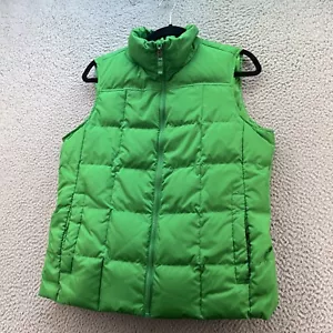 Gilet Lands End donna M/P 10-12 verde piumino/piuma isolato full zip imbottito - Foto 1 di 14