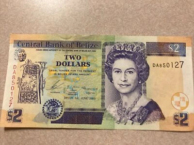 2 DOLLARS BANKNOTE FROM BELIZE 2003 Crisp - Image 1 of 3