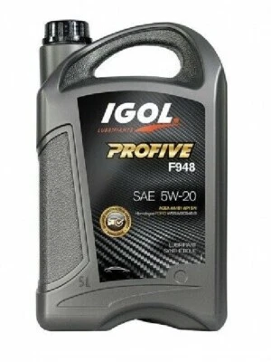 Bidon 5 Litre Huile Moteur Igol Profive F948 5W20 ACE A1/B1 Ford WSS-M2C948-B