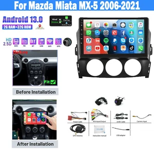 9" For Mazda Miata MX-5 2006-2021 Android 13 Apple Carplay Car Radio Stereo Navi - Picture 1 of 20