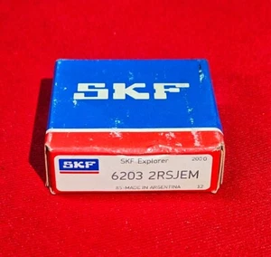 SKF 6203 2RSJEM Deep Groove Ball Bearing, 17mm ID, 40mm OD, 12mm W, SEALED - NEW - Picture 1 of 2