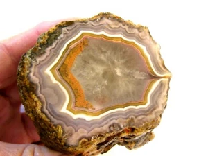 Laguna agate geode bigger half Mexico 3x2.5 inch nl30 - Picture 1 of 5