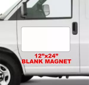 Vuoto BIANCO Magnetico Veicolo 12""x24"" Insegna per Auto Camion Van SUV - Foto 1 di 7
