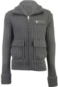 DOLCE AND GABBANA MEN'S DISTRESSED RIBBED CARDIGAN IT 50 UK/US CHEST 40 - Picture 1 of 6