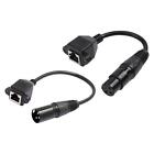 1 Pair 3 Pin XLR to RJ 45 Female Male Adapter Cables, Converter Cable for Dmx