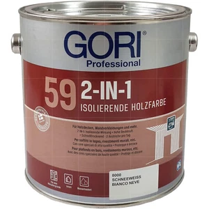 GORI 59 2in1 0.75 LTR Isolierfarbe Holzfarbe Innenfarbe Holzdecken OSB WEISS - Bild 1 von 2