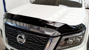 Big Black Hood Guard Shield Deflector for Nissan Navara Pro-4X 2021 2022 Pick Up - Foto 1 di 4